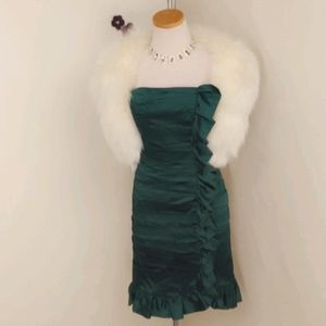 NWOT Phoebe Couture Formal Satin Midi Dress Prom